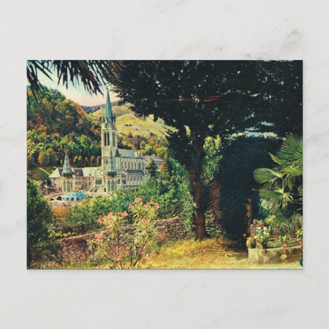 Carte Postale Lourdes, Église du Rosaire (Devant)