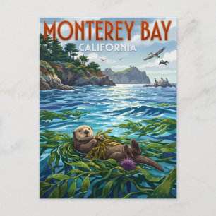 Carte Postale Loutre de mer de la baie de Monterey Californie