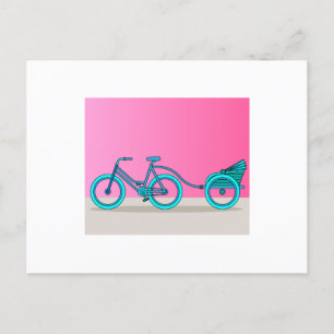 Carte Postale Louveur de vélo Vintage rétro