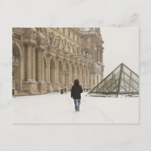 Carte Postale Louvre sous la neige