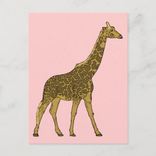Carte Postale Lovable Giraffe