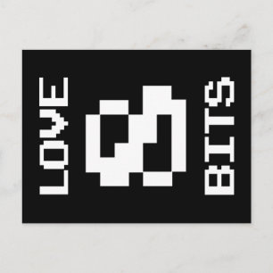 Carte Postale Love 8 bits
