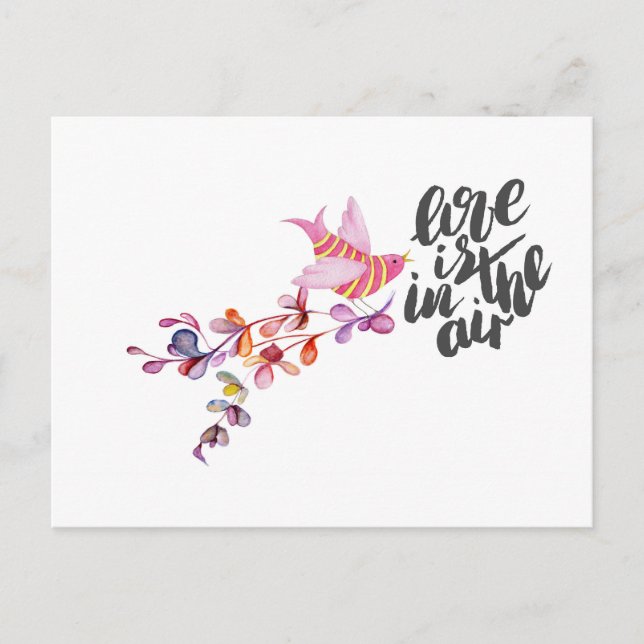 Carte Postale Love Branch Bird (Devant)
