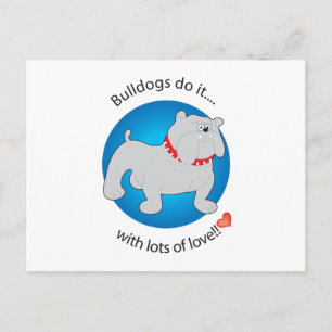 Carte Postale Love Bulldog