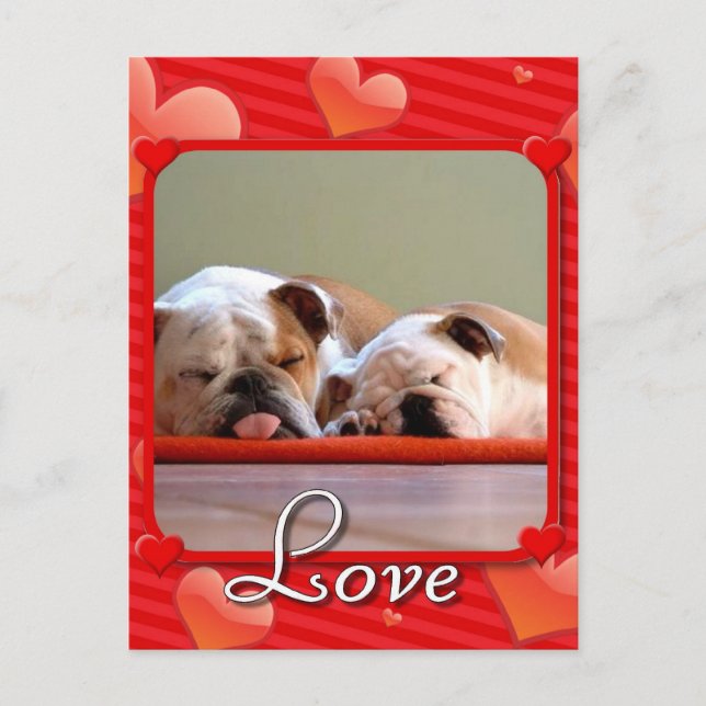Carte postale Love Bulldogs (Devant)