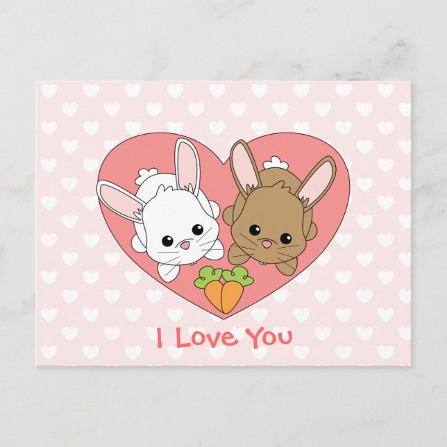 Carte Postale Love Bunnies (Devant)