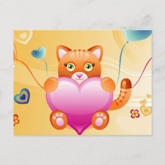 Carte Postale Love Cat