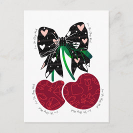 Carte Postale Love cerise beaucoup de fruit drôle