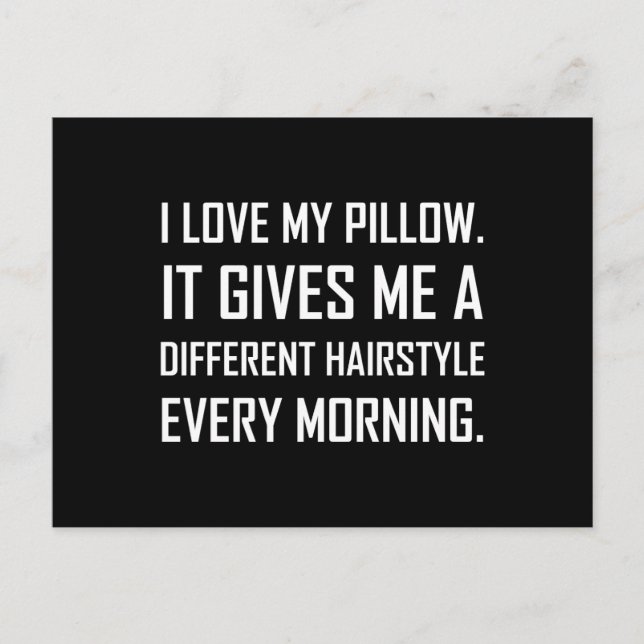 Carte Postale Love Coussin Différentes Coiffure Drôle (Devant)