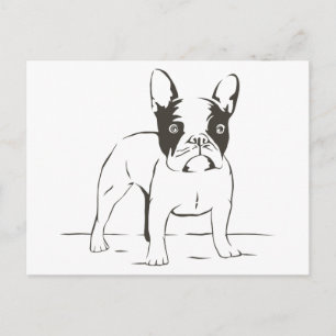 Carte Postale Love French Bulldog Chien Chien Chien Chien Pot Ca