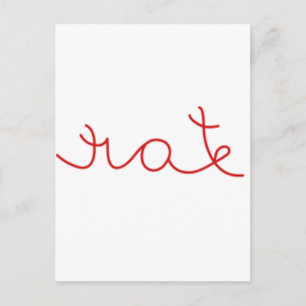 Carte Postale Love/Hate Miroir d'Allusion Optique Design