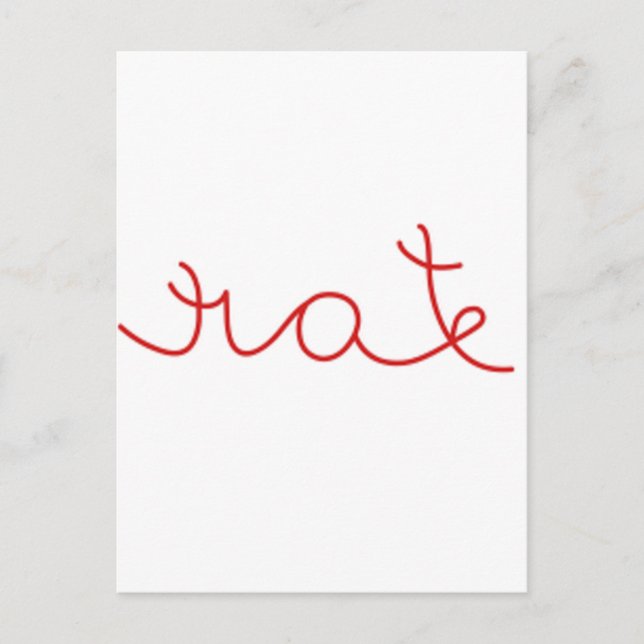 Carte Postale Love/Hate Miroir d'Allusion Optique Design (Devant)