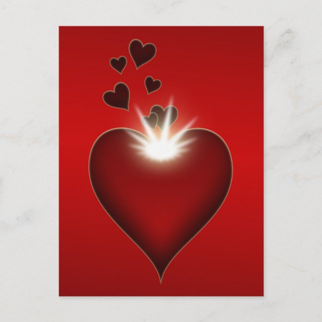 Carte Postale Love heart postcard design (Devant)