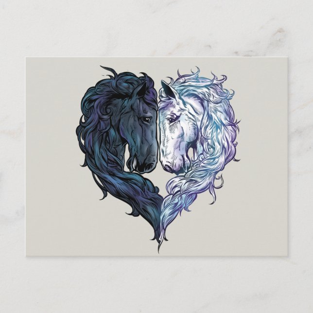 Carte postale Love Horse (Devant)