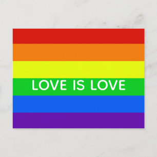 Carte Postale Love is Love Gay Pride LGBTQ Beautiful
