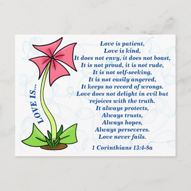 Carte Postale LOVE IS Patient Postcard (Devant)