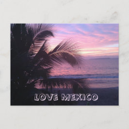 Carte postale Love Mexico Sunset