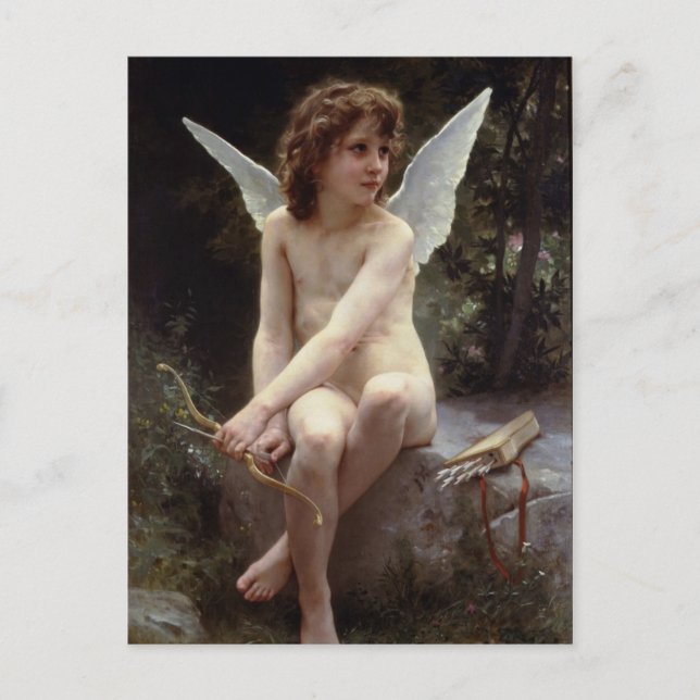 Carte Postale Love on the Lookout par William Bouguereau (Devant)