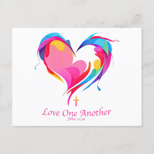 Carte Postale Love One Another Bible Verse John 1334