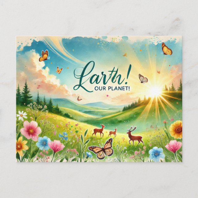 Carte Postale Love Our Planet, 22 avril (Devant)