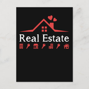 Carte Postale Love Real Estate Property Agent