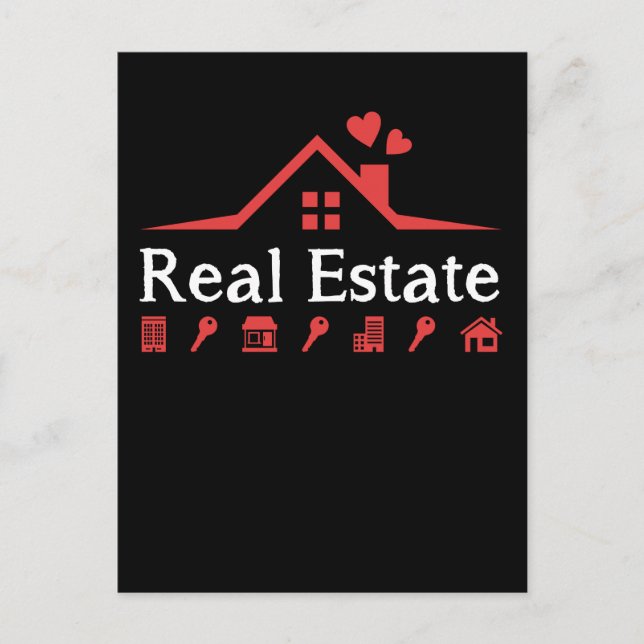 Carte Postale Love Real Estate Property Agent (Devant)