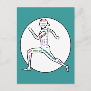 Carte Postale Love Running Motivational Words for Runners