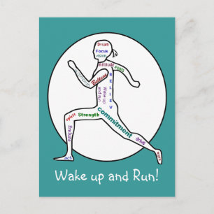 Carte Postale Love Running Motivational Words for Runners
