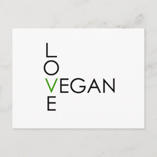 Carte Postale Love Vegan