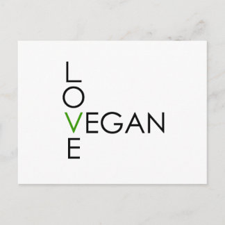 Carte Postale Love Vegan