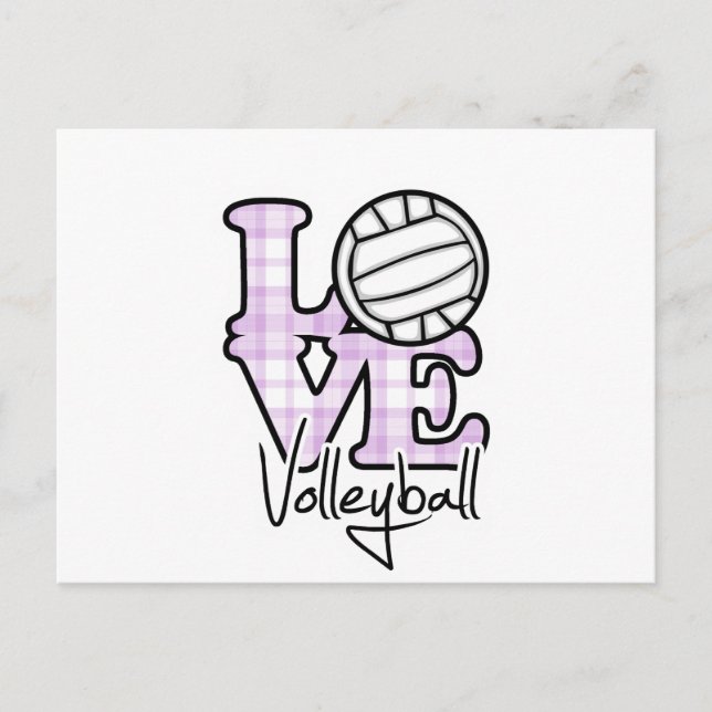 Carte Postale Love Volleyball (Devant)