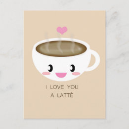 Carte Postale Love You a Latté Postcard