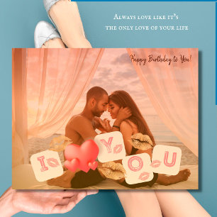 Carte Postale Love You Gold Lips Photo Mari Romantique Anniversa