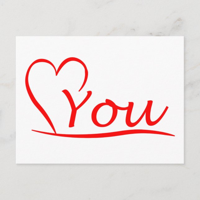 Carte Postale Love You, mon coeur est toujours ouvert à toi (Devant)