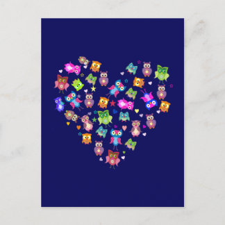 Carte Postale Lovebirds - hibou
