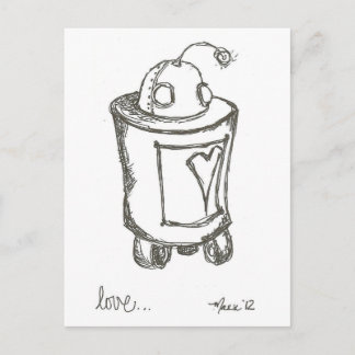 Carte postale Lovebot Robot Love