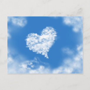 Carte Postale Lovely bleu ciel coeur en forme de ciel guérison a