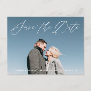 Carte Postale Lovely Script   Save the Date Photo Announcement