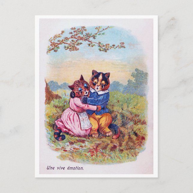 Carte Postale Lovers Cat (Strong Emotion), Louis Wain (Devant)