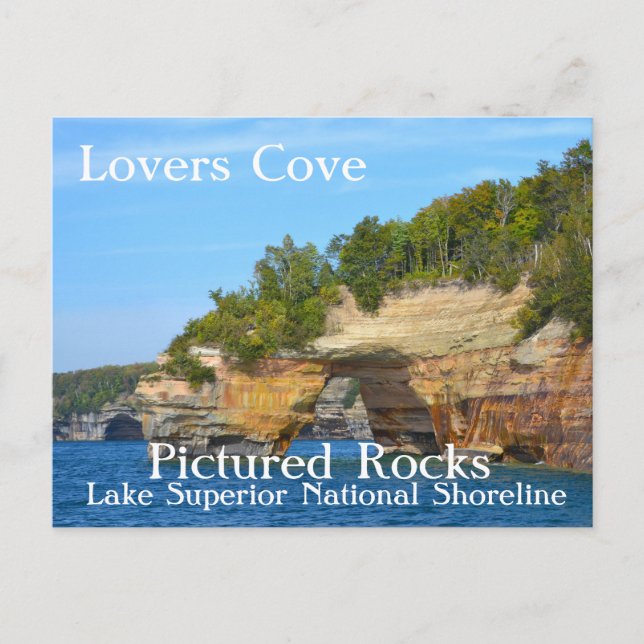 Carte Postale Lovers Cove Pictured Rocks (Devant)