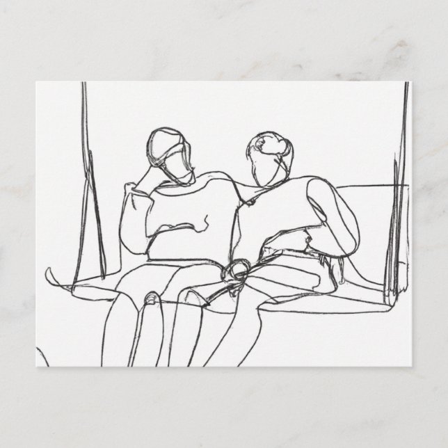 Carte Postale Lovers on a Swing (Devant)