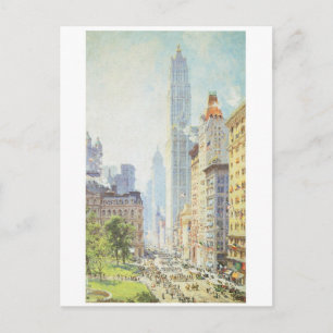 Carte Postale Lower Broadway en temps de guerre vers 1917