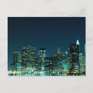 Carte Postale Lower Manhattan à la nuit, New York