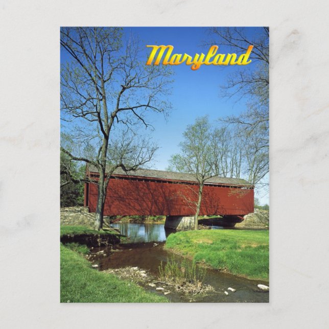 Carte Postale Loys Station Pont couvert, Maryland (Devant)