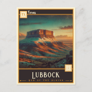 Carte Postale Lubbock, Texas VINTAGE