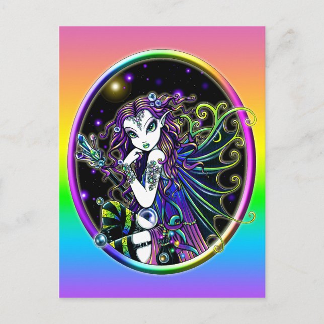Carte postale "Lucidia" Céleste Crystal Rainbow Fa (Devant)