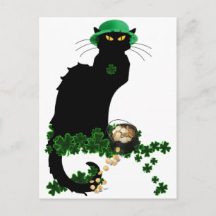 Carte Postale Lucky Le Conversation Noir Saint Patrick's Day