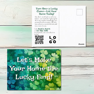 Carte Postale Lucky Real Estate Vendeur Marketing