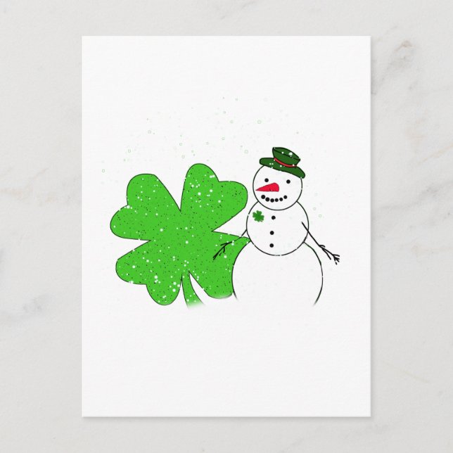 Carte Postale Lucky Snowman (Devant)