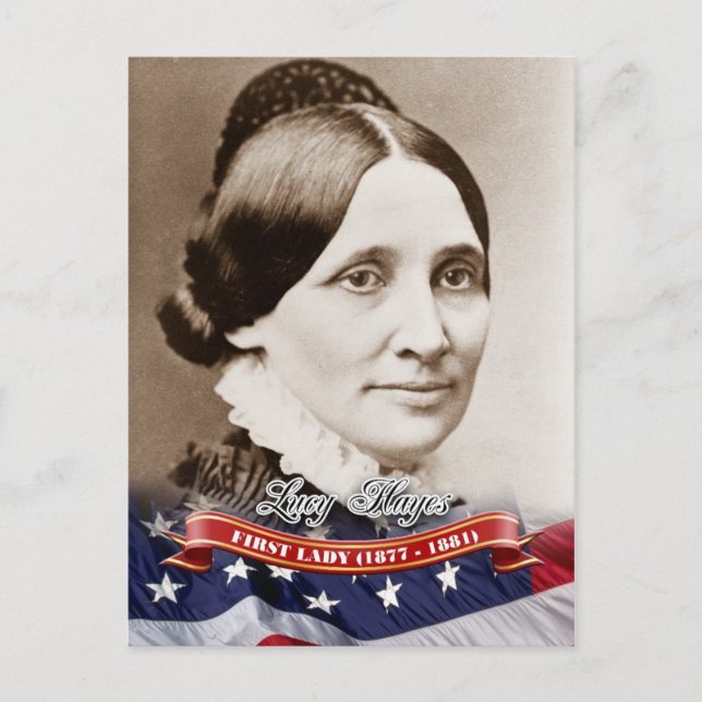 Carte Postale Lucy Hayes, Première Dame des Etats-Unis (Devant)